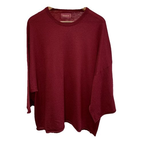 Pre-owned Zadig & Voltaire Cashmere Jumper In Burgundy