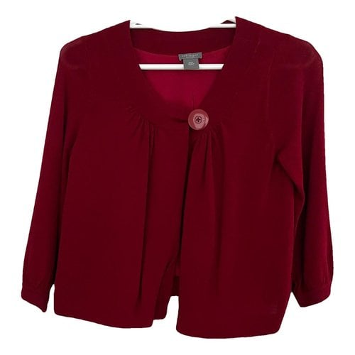 Pre-owned Ann Taylor Silk Jacket In Red