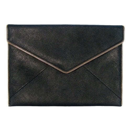 Pre-owned Rebecca Minkoff Leather Clutch Bag In Black
