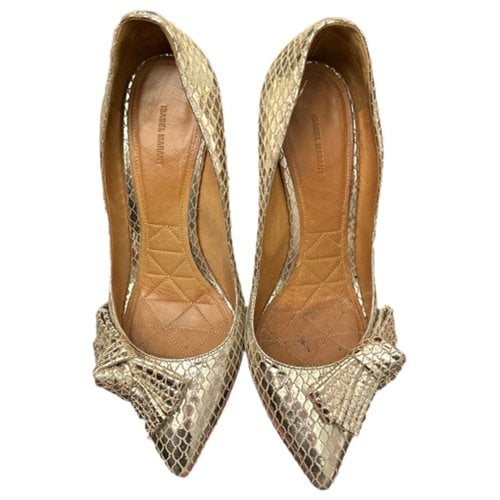 Pre-owned Isabel Marant Leather Heels In Gold