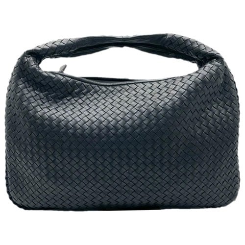Pre-owned Bottega Veneta Veneta Leather Handbag In Black