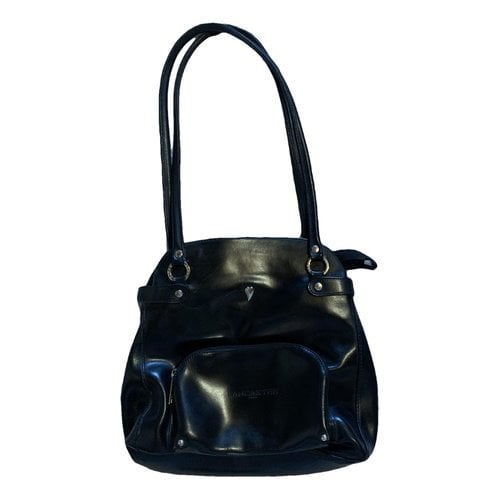 Pre-owned Lancaster Leather Handbag In Black
