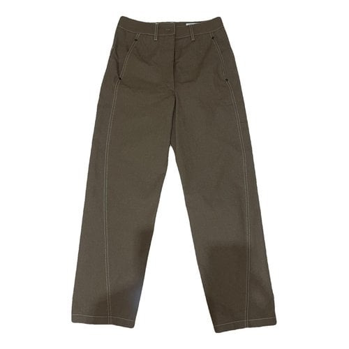 Pre-owned Lemaire Straight Pants In Brown