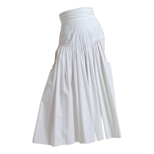 Pre-owned Dolce & Gabbana Maxi Skirt In White