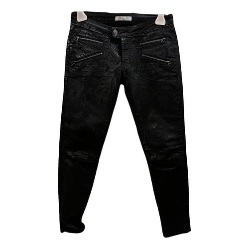 Pre-owned Pierre Balmain Straight Jeans In Black