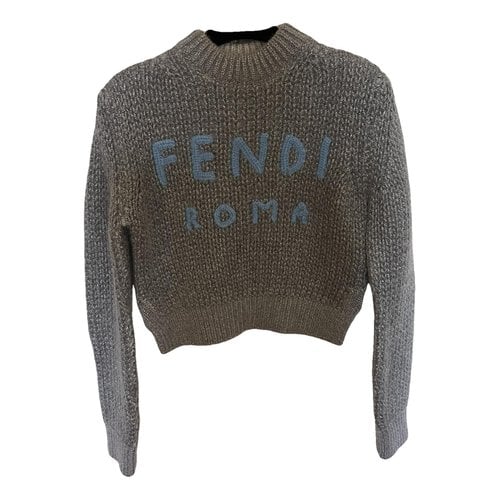 Pre-owned Fendi Cashmere Jumper In Grey
