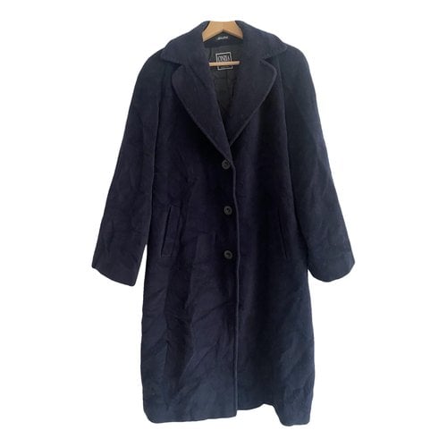 Pre-owned Cinzia Rocca Cashmere Coat In Navy