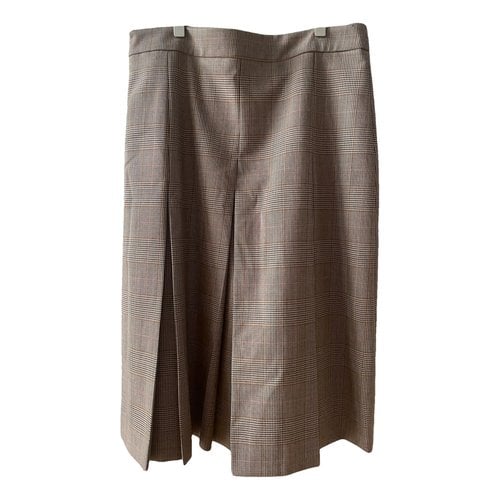 Pre-owned Paul & Joe Wool Mid-length Skirt In Brown
