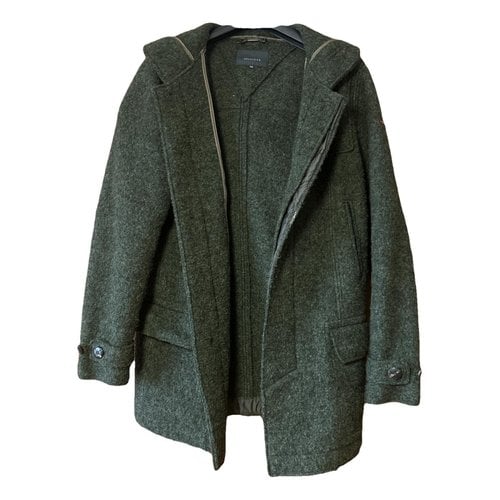 Pre-owned Siviglia Wool Coat In Green