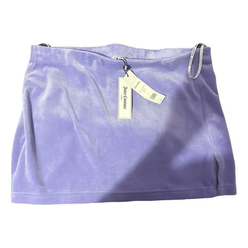 Pre-owned Juicy Couture Velvet Mini Skirt In Purple