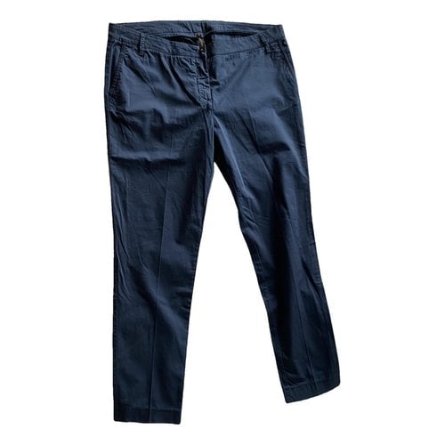 Pre-owned Manila Grace Straight Pants In Blue