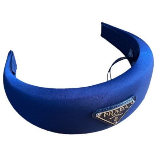 Pre-owned Prada Triangolo Hair Accessory In Blue