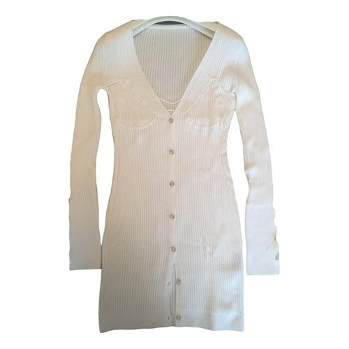 Pre-owned Jacquemus Wool Mini Dress In Beige