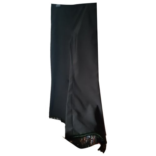 Pre-owned Atos Lombardini Straight Pants In Black