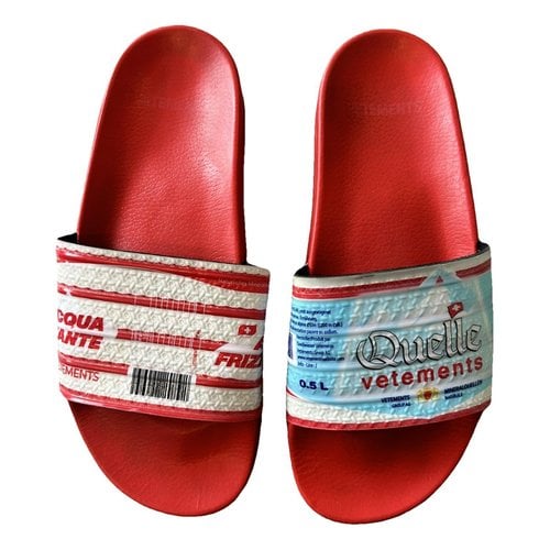 Pre-owned Vetements Mules In Red