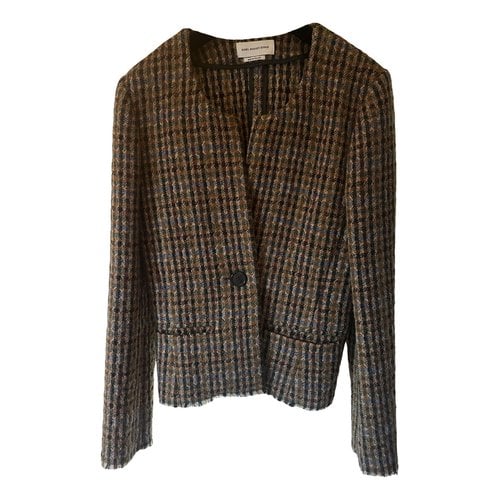 Pre-owned Isabel Marant Étoile Tweed Short Vest In Brown