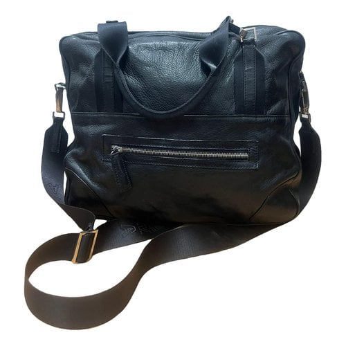 Pre-owned Brema Leather Handbag In Black
