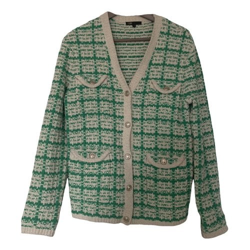 Pre-owned Maje Cardigan In Green