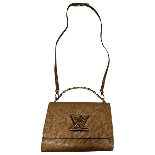 Pre-owned Louis Vuitton Twist Leather Crossbody Bag In Beige
