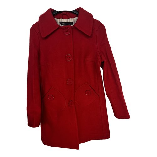 Pre-owned Marc Jacobs Wool Coat In Red