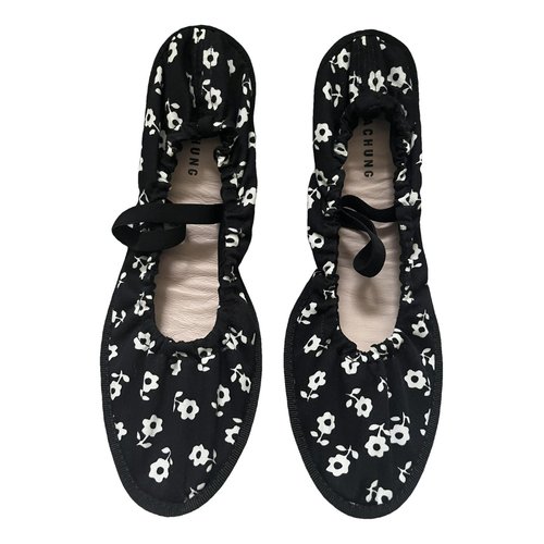 Pre-owned Alexa Chung Cloth Ballet Flats In Black