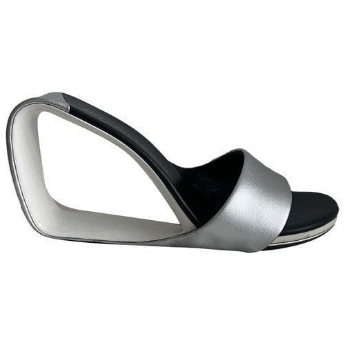 Pre-owned United Nude Leather Sandal In Silver