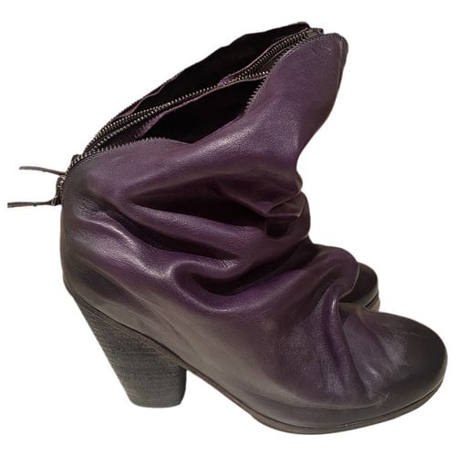 Pre-owned Marsèll Leather Boots In Purple