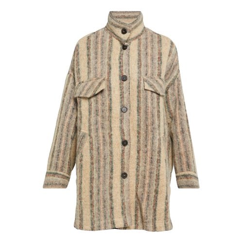 Pre-owned Iro Wool Coat In Ecru
