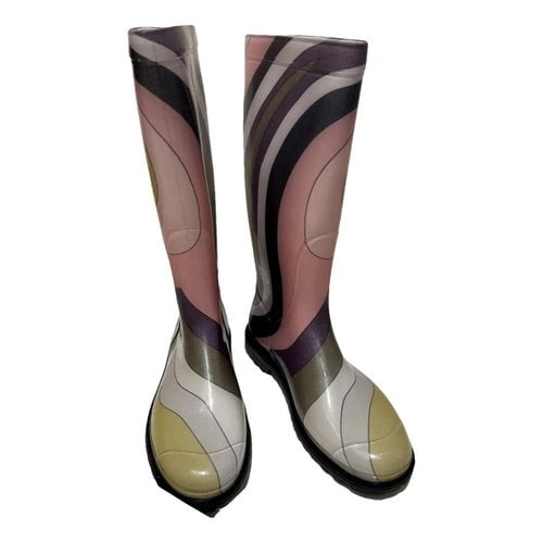 Pre-owned Emilio Pucci Ankle Boots In Multicolour