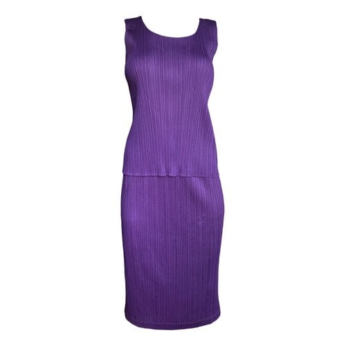 Pre-owned Issey Miyake Mid-length Dress In Purple