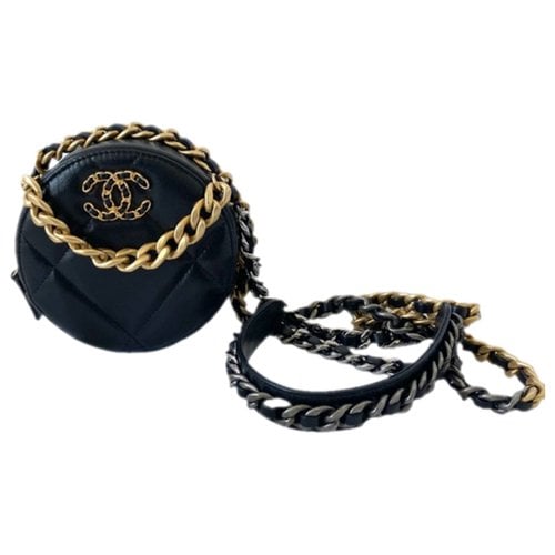 Pre-owned Chanel 19 Leather Crossbody Bag In Black