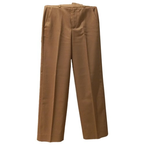 Pre-owned Maje Fall Winter 2019 Trousers In Camel