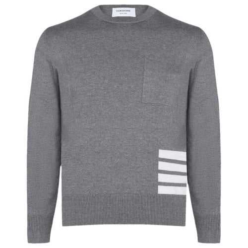 Pre-owned Thom Browne Wool Pull In Grey