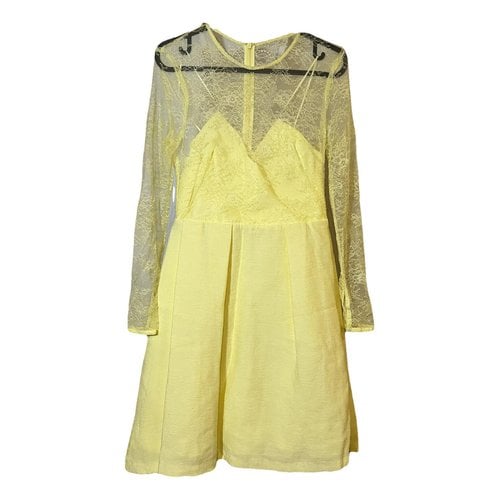 Pre-owned Sandro Mid-length Dress In Yellow