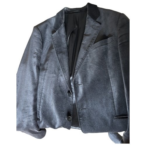 Pre-owned Armani Collezioni Wool Vest In Black