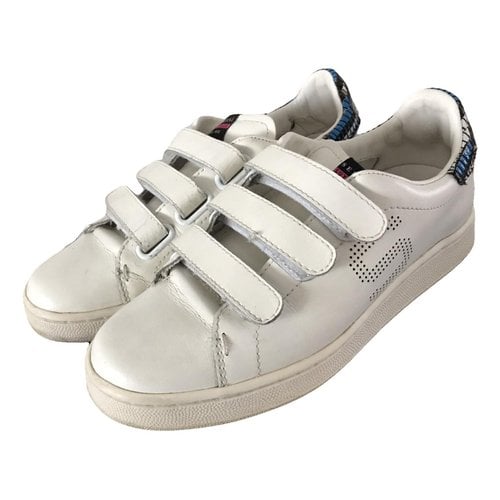 Pre-owned Serafini Leather Trainers In White