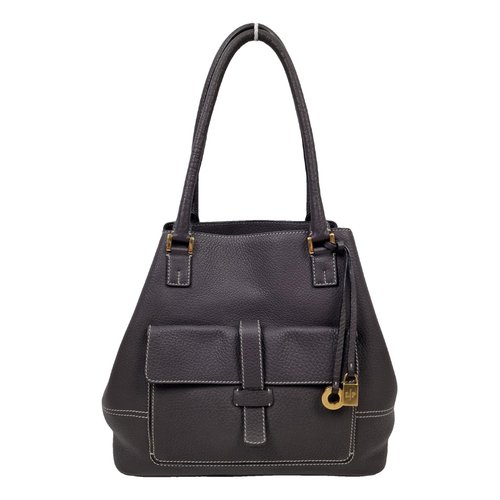 Pre-owned Loro Piana Leather Handbag In Grey