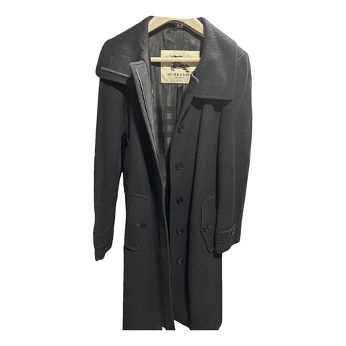 Pre-owned Burberry Cashmere Trench Coat In Black