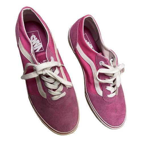 Pre-owned Vans Cloth Trainers In Pink