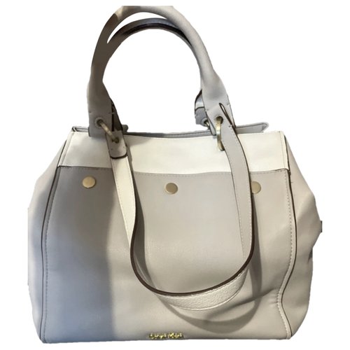 Pre-owned Calvin Klein Leather Handbag In White