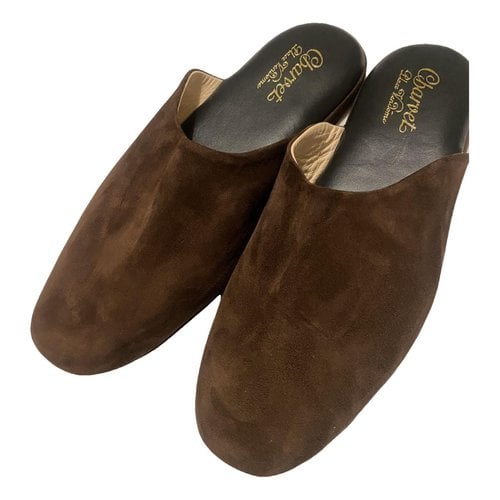 Pre-owned Charvet Flats In Brown