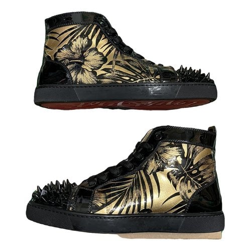 Pre-owned Christian Louboutin Lace Ups In Black