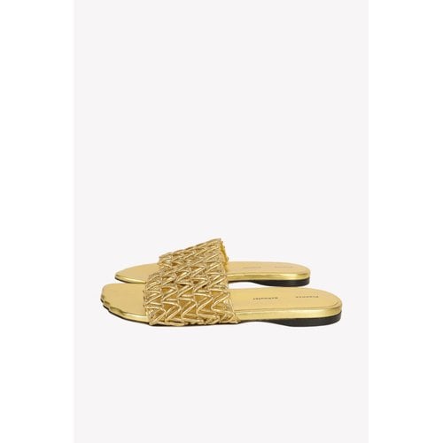 Pre-owned Proenza Schouler Leather Sandal In Gold