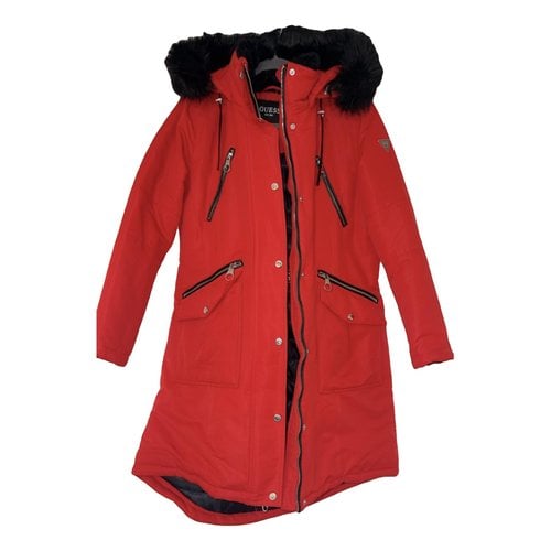 Pre-owned Guess Parka In Red
