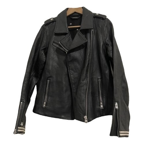 Pre-owned Scotch & Soda Leather Jacket In Black