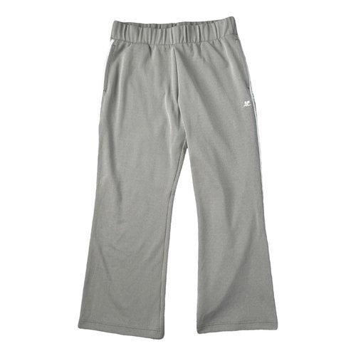 Pre-owned Courrèges Straight Pants In Anthracite