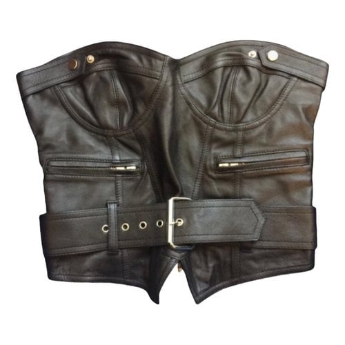 Pre-owned Rat & Boa Leather Corset In Black