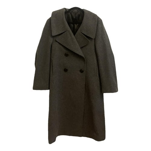 Pre-owned Lemaire Wool Coat In Grey