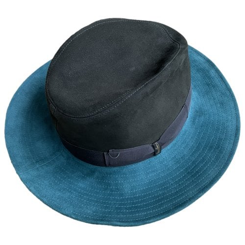 Pre-owned Borsalino Leather Hat In Black