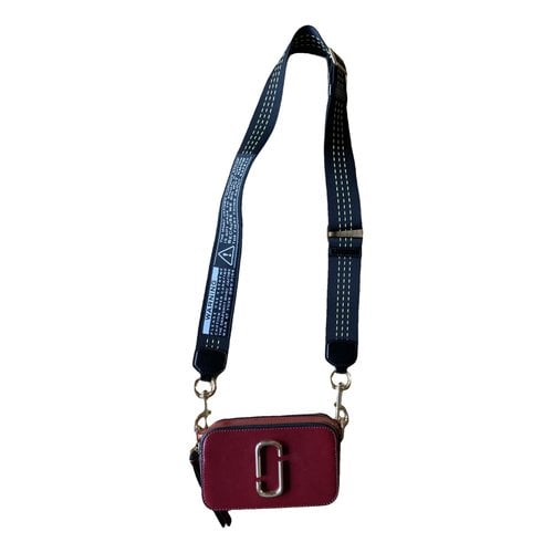 Pre-owned Marc Jacobs Snapshot Leather Crossbody Bag In Burgundy